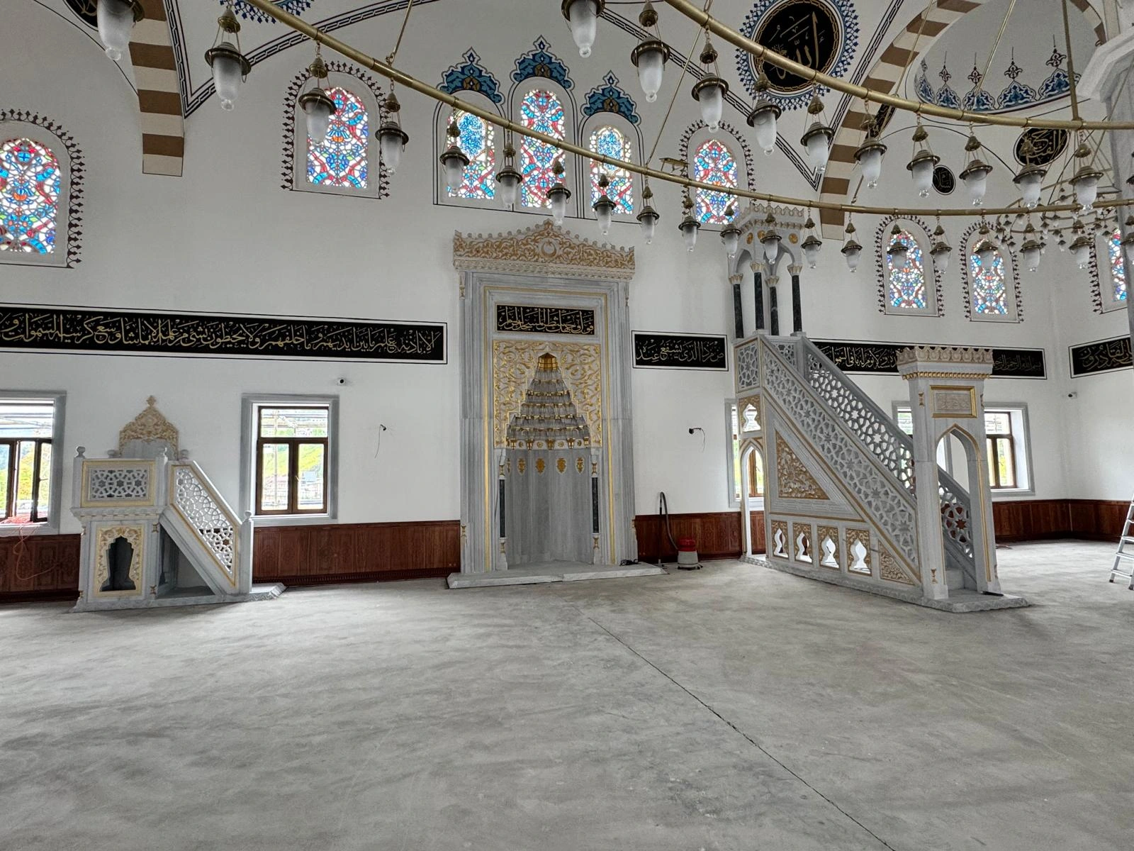 Cami mermer mihrap ve minber bütüncül uygulaması