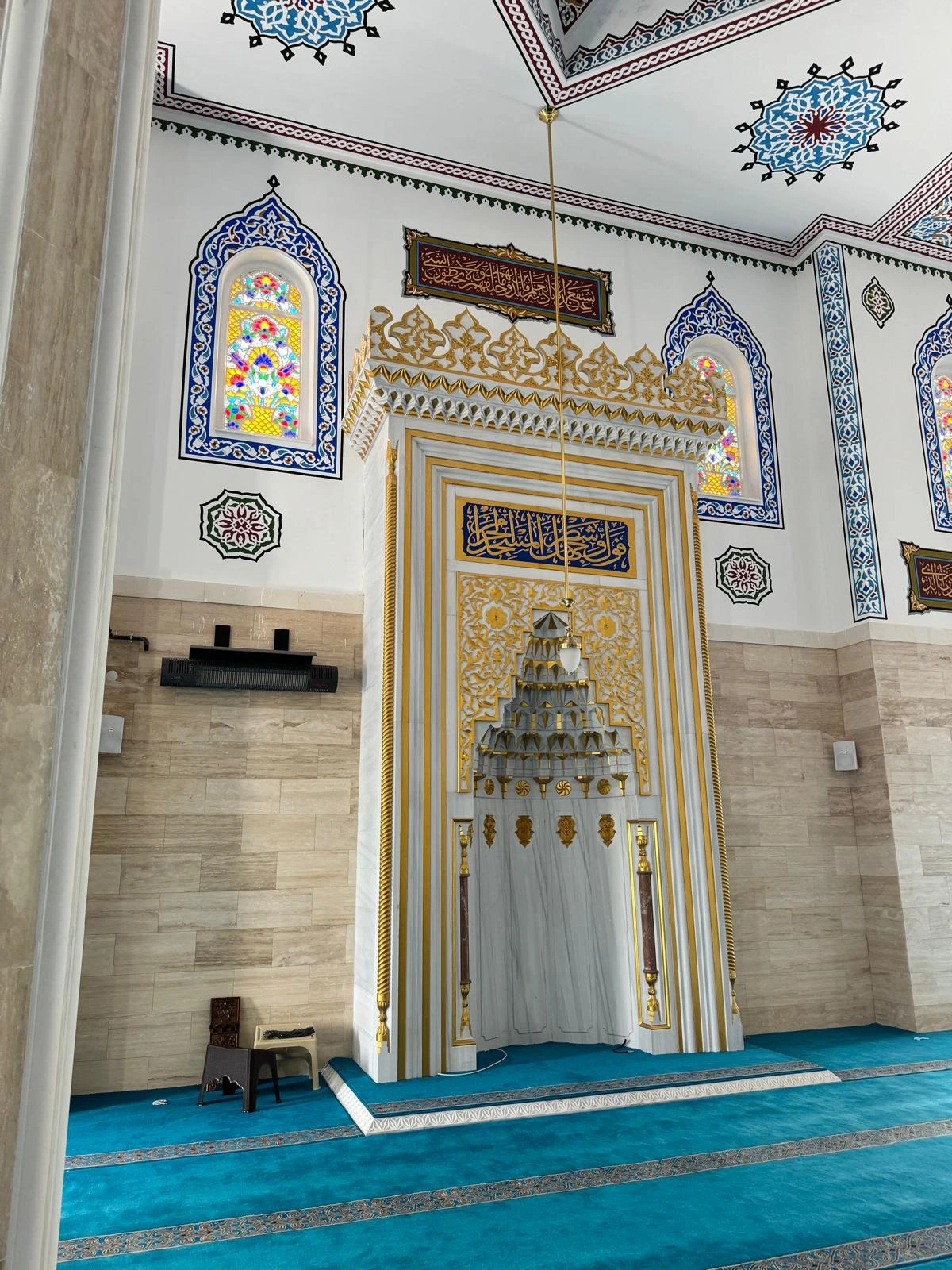 Klasik motifli mermer mihrap uygulaması