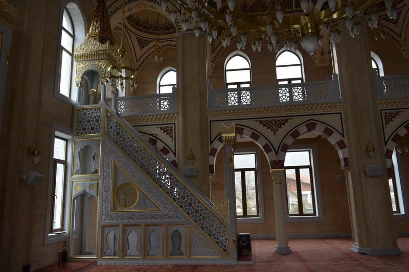 Kurumcu Köyü Camii mermer minber uygulaması #125